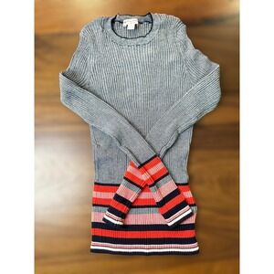 Brooks Brothers Red Fleece Womens Ribbed Sweater Crew Neck Striped Fall Cozy